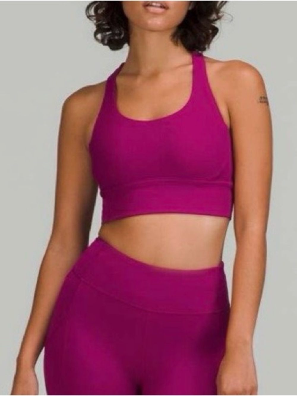 LULULEMON- Energy Longline Bra Ribbed Luxtreme Purple Size 6
